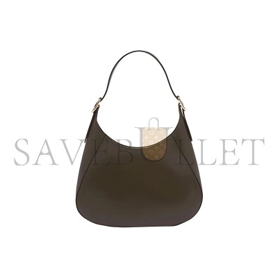 PRADA ENAMEL METAL HEAD LEATHER SHOULDER BAG 1BC179 (26*19*5cm)